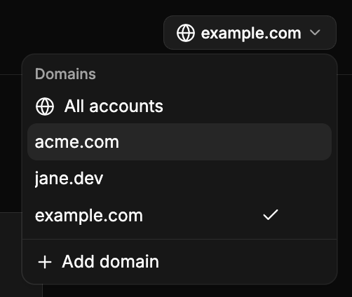 domain selection
